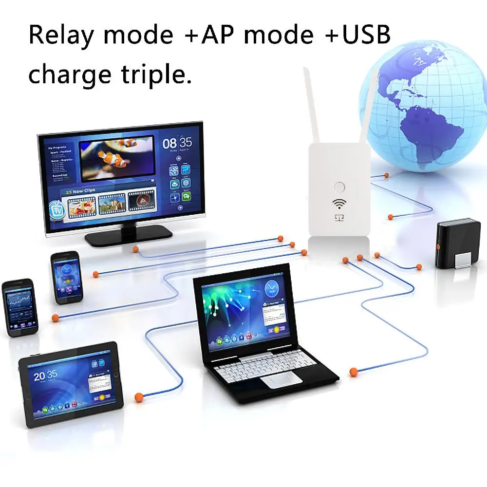 DSstyles WiFi усилитель Pro 300 Мбит/с Wi Fi ретранслятор Wifi крышка сигнала расширитель
