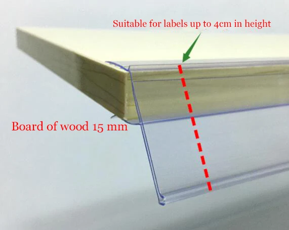Деревянный стеклянный Верхний зажим полка держатель этикеток полоса ценник знак билета полка крышка поп рекламный баннер показ дисплей полоса