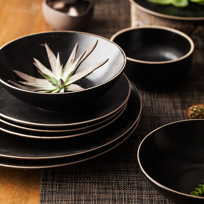 10 Inch Ceramic Creative Simple Dishes Round Porcelain Dinner Plates