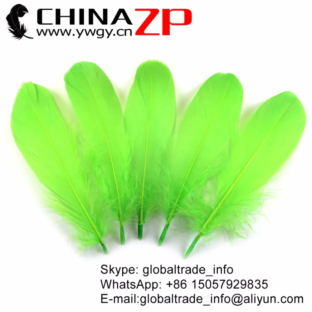 Lime Green Soft Goose Nageoires Feathers (9)