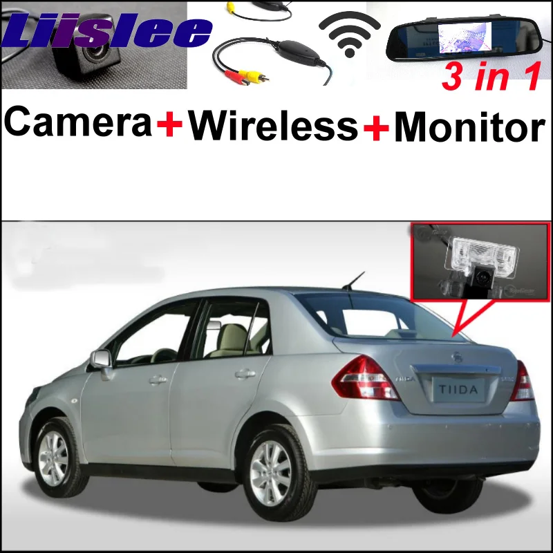 

3in1 Special Camera + Wireless Receiver + Mirror Monitor Parking System For Nissan Tiida Versa Latio Trazo C11 4D Sedan2004~2012