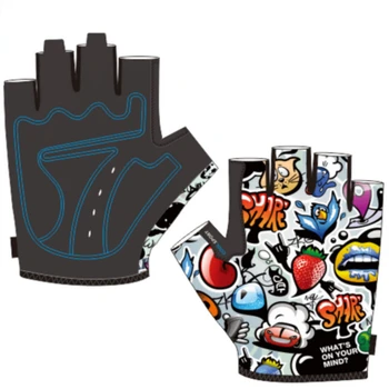 Promotion Summer Kids Cycling Gloves Half Finger Skate Riding Mountain Bike Outdoor Sports Gloves for Boys and Girls Children half mountain