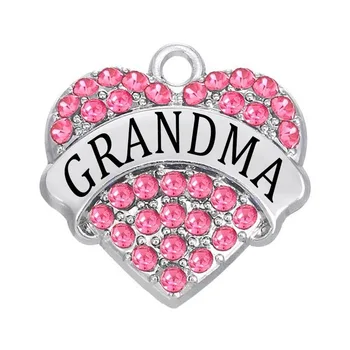

Bracelets Earring Necklace Making White Crystal Heart Name Grandma Charm