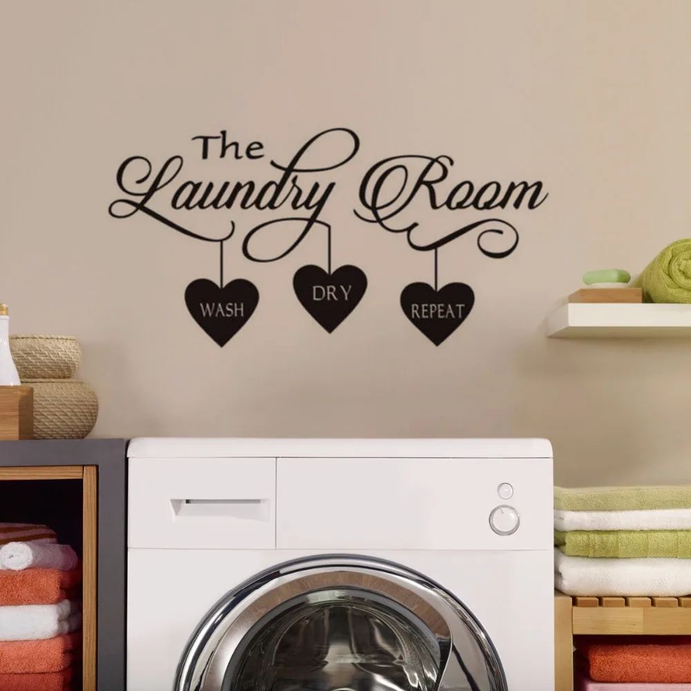Laundry Room Sign Wash Dry Fold Wall Art Print Poster For Washing Room Word Art