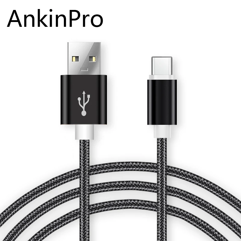 

AnkinPro Type C Cable for Samsung XiaoMi HUAWEI 5V/2.1A Fast Charger Date Sync Charging Type-C Mobile Phone Cables
