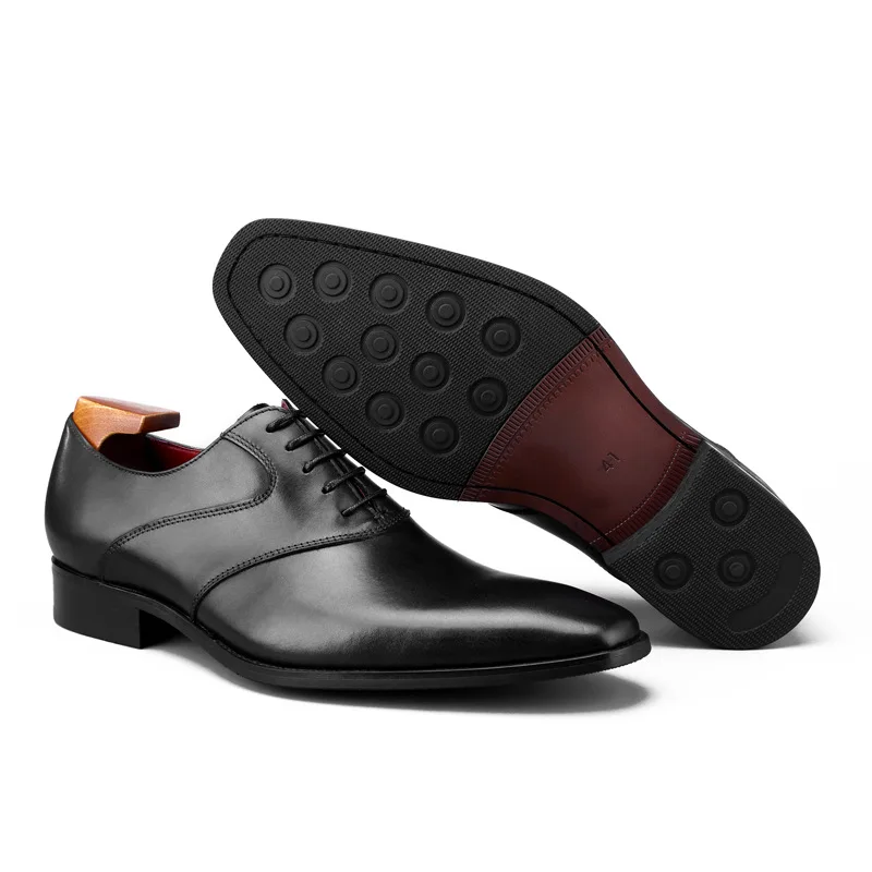 

Brown Black 2019 Vintage Formal Dress Shoes Men Plaid Wedding Office Shoe Male Luxury Italian Brand Genuine Leather Oxford Shoes
