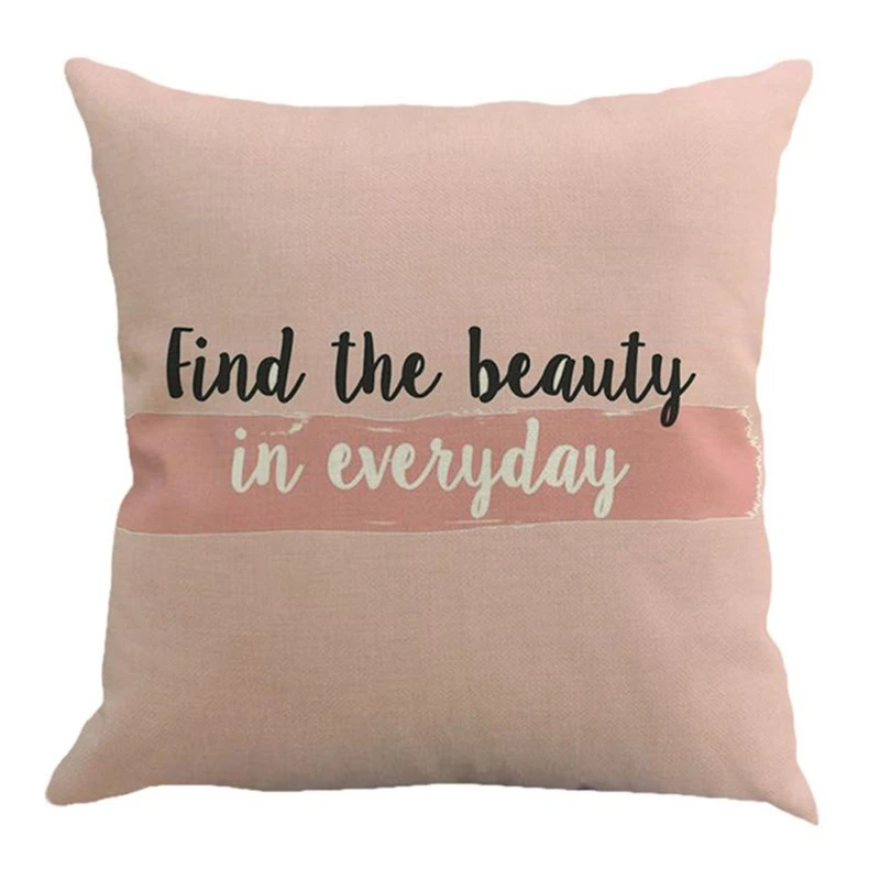 Letter Printing Dyeing Sofa Bed Home Decor Pillow Case Cushion Cover 02