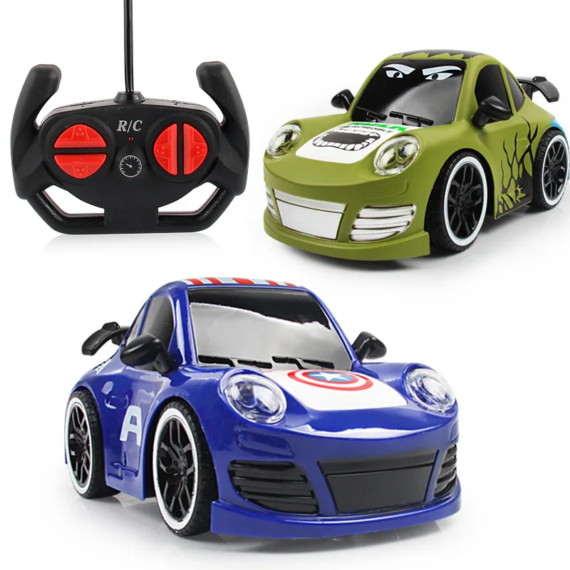 

Hot Super Hero Remote Control RC Car Toy Fashion Captain Hulk Iron Man Mini Car 4 Channels for Children Kids Gift