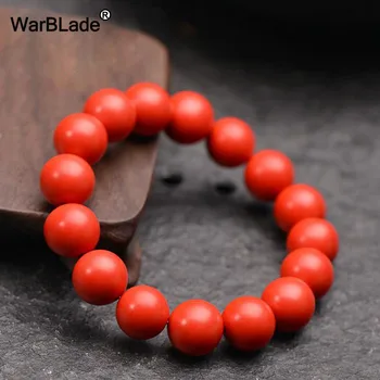 

WarBLade 6MM-20MM Taiwan Cinnabar Beads Bracelets Natural Cinnabar Stone Beads Beaded Stretch Bracelets Bangles For Women Men