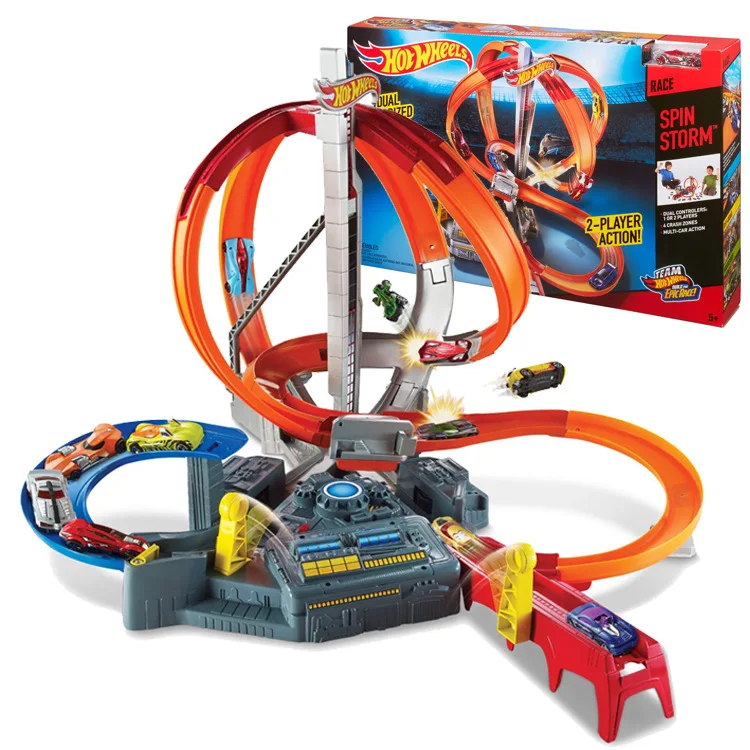 

hot wheels 2017 Speed cyclotron orbit toys electric dual-track transmitter kids toy toys for children Juguetes Gift For Kids