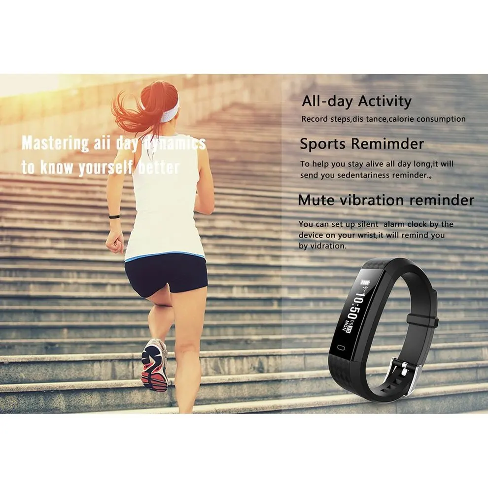 

5PCS Smart Band Smart Watch Tracker Smart Bracelet Screen Pedometer Sleep Monitor Waterproof Sports Smart Wristband