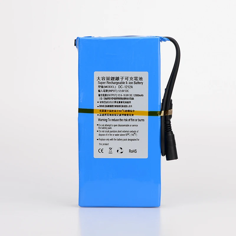 

MasterFire 10set/lot 12V Lithium-ion Battery 12000mAh polymer monitor motor LED lights outdoor spare DC 1212A Batteries Pack