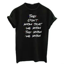 Женская футболка, винтажная, с надписью «know friends», с коротким рукавом, женская футболка, свободная, приталенная, футболка, vestidos TXWC19