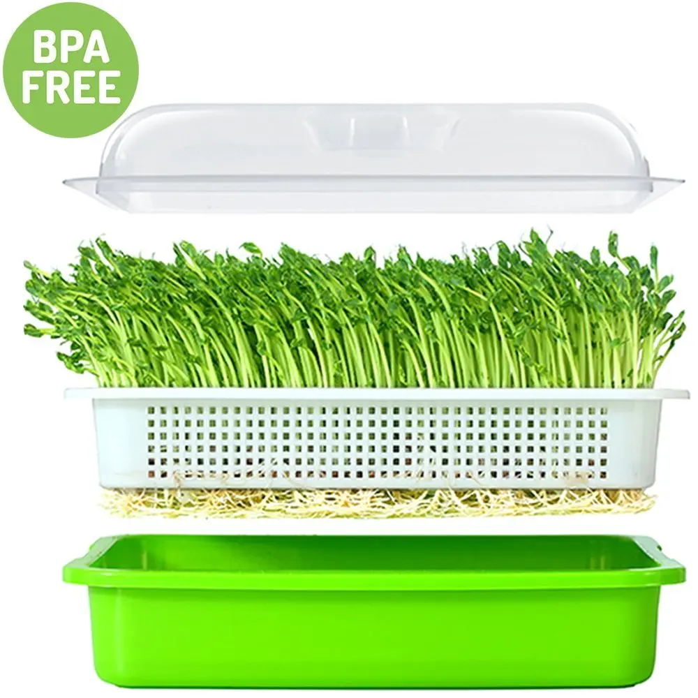 

Wheatgrass Grower Seedling Tray Sprout Plate Hydroponics System Grow Nursery Pots Tray Vegetable Seedling Pot PP Nursery Tray