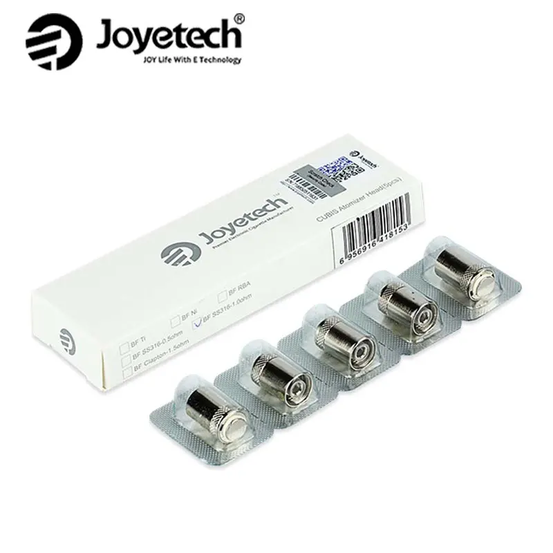

5pcs 15pcs Russian Warehouse Joyetech BF SS316 Head 0.5ohm/0.6ohm/1.0ohm Replacement Coil For CUBIS/eGO AIO/Cuboid Mini E-Cig