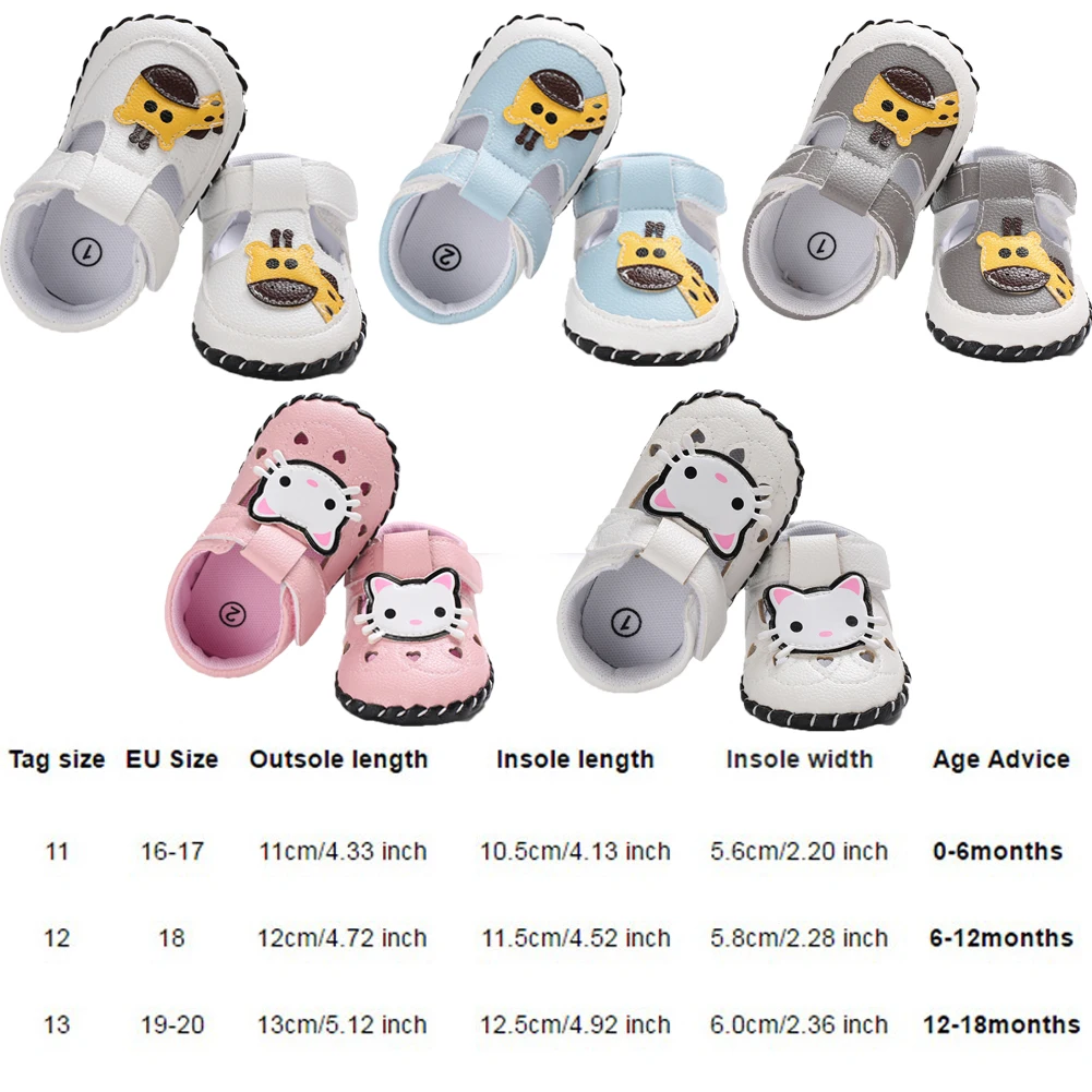 1 Pair Casual Summer Infant Baby Boy Shoes Girl Anti-slip Sole Crib Shoe Sneaker Newborn Prewalker for 0-18M