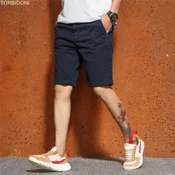 Летние хлопковые шорты Для мужчин новый бермуды Masculina бренд мужской Jogger Короткие штаны кампус праздник сплошной Рубашки домашние длиной до