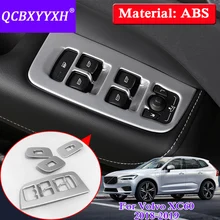 QCBXYYXH 4 шт. внутренний аксессуары наклейки, АБС-пластик, автомобильный Стайлинг Автомобильная Дверь Окно лифт переключатель Панель Блестки для Volvo XC60