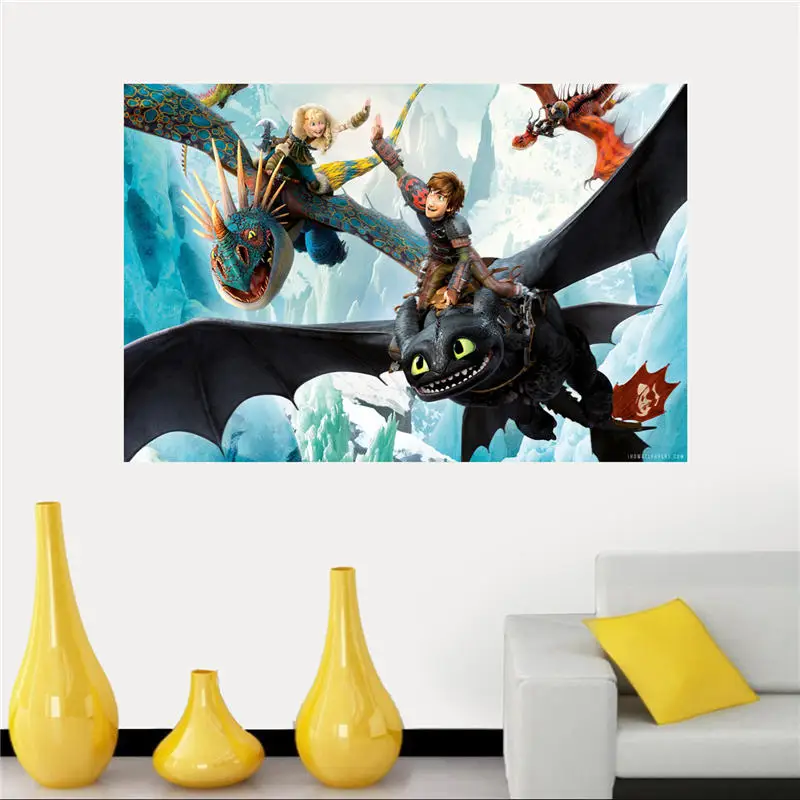 

How to Train Your Dragon Free shipping Fabric Silk Posters cloth And print Custom Print your image for Home Decor SQ0504-ZHH