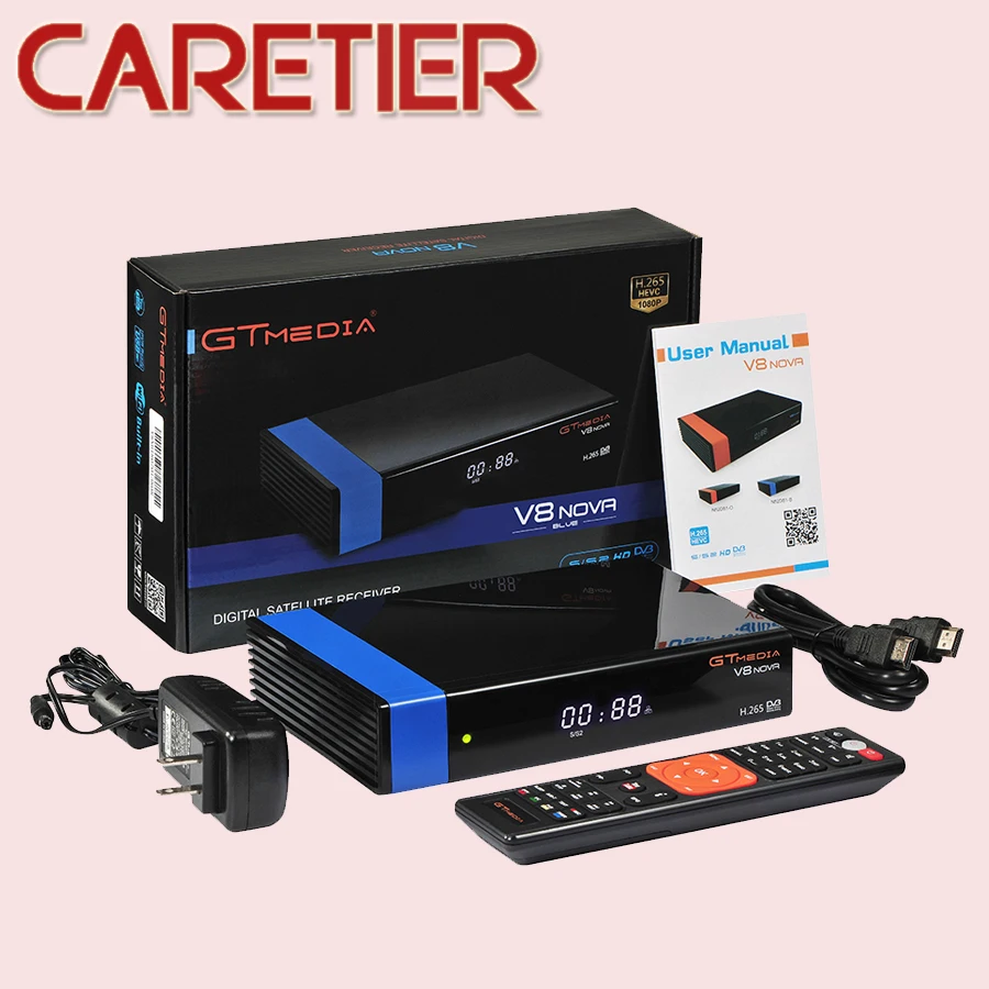 GTmedia V8 Nova Blue DVB S2 HD спутниковый ресивер с поддержкой H.265 Ccam Newcamd power vu biss Встроенный Wi