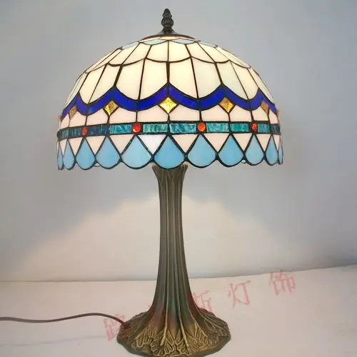 European 12 Inch Simple Lucite Table Lamp Tiffany Style Bedroom Bedside Computer Desk LED Lamp Living Room Reading Lamp