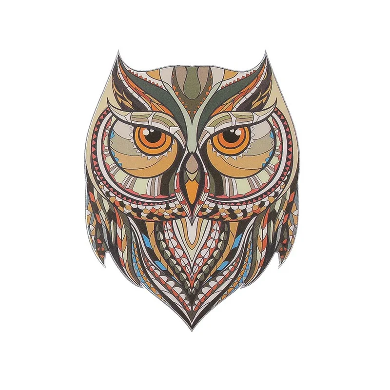3d Keren Burung Hantu Animal Kain Stiker Stiker Untuk Atasan Kaus