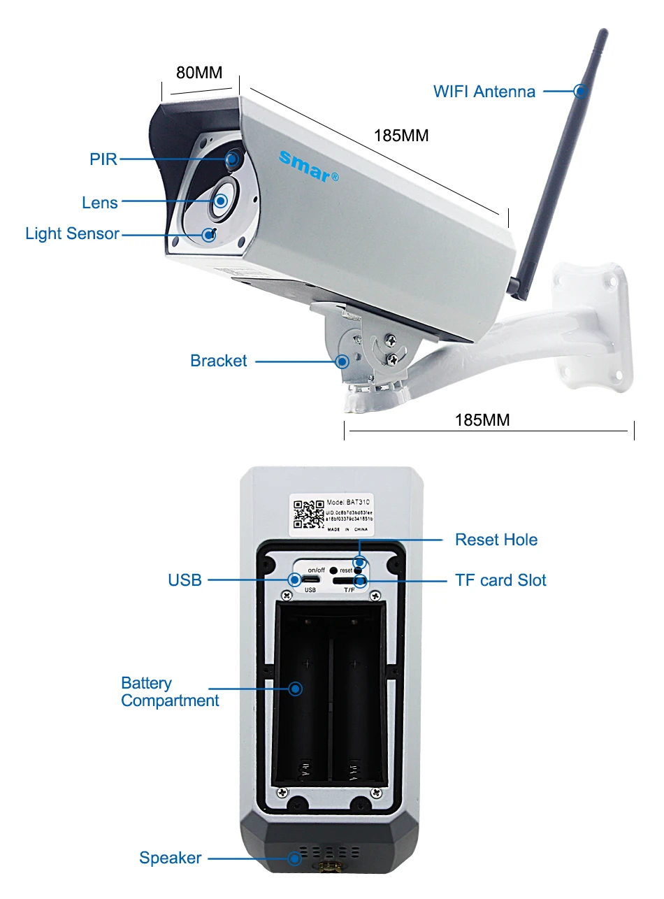 Smar Newest Solar Powered Outdoor Security Camera HD 1080P Wireless IP Camera IR Night Vision Waterproof Surveillance Camera (12)