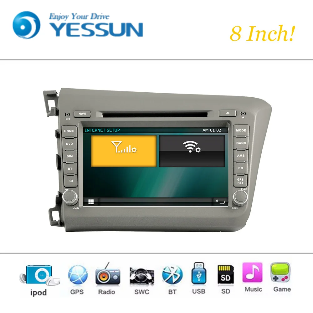 Best Car DVD Player Wince System For HONDA CIVIC 2012-2014 LHD Autoradio Car Radio Stereo GPS Navigation Multimedia Audio Video 1