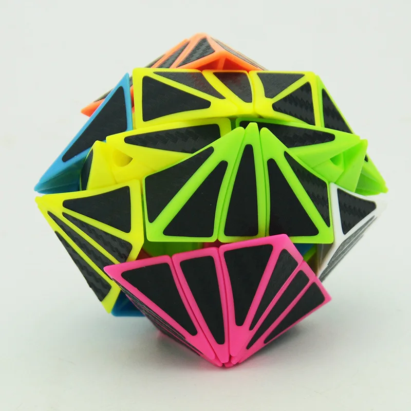 Необычная форма, куб для глаз, конфетное тело с черным углеродным волокном, наклейка, волшебный куб, твист, головоломка, Cubo Magico, игрушки для детей - Цвет: Candy Color