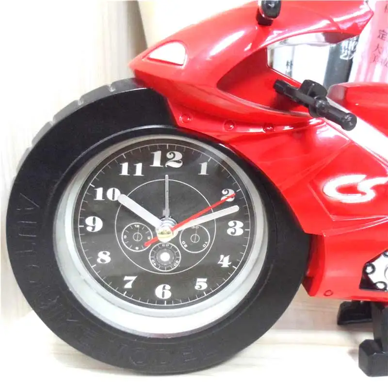 Yingelon Clocks Desk Family Decoration Alarm Clock Classic Motorcycle Mute Snooze Bedroom Action Figure New Toys For Children (5)