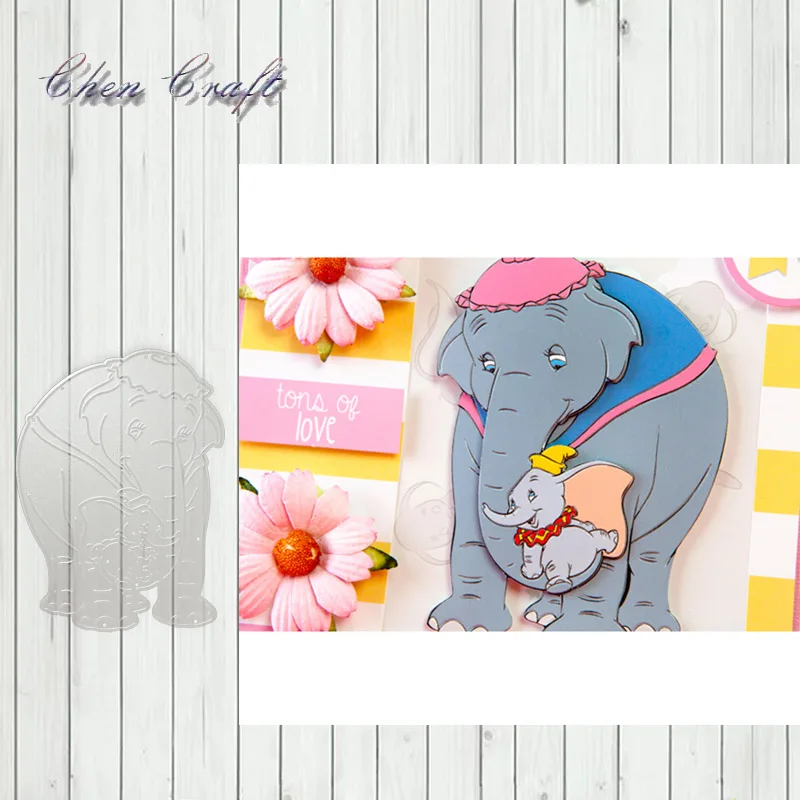 

Elephant Metal Cutting Dies and stamps DIY Scrapbooking Album Paper Card Decorative Craft Embossing New 2019