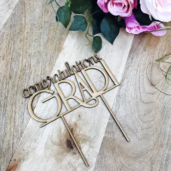 

Cake topper Congrats Grad Graduation Cake Topper Graduation cake decora.