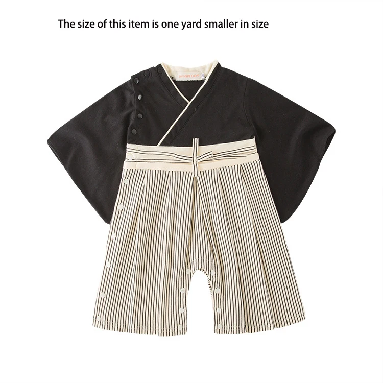 Детские комбинезоны для девочек, кимоно в японском стиле, с большим бантом, с цветочным принтом, осень-весна, одежда с длинными рукавами для новорожденного мальчика, костюм - Цвет: R30062-3