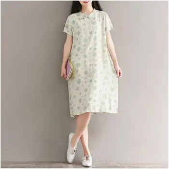 

2020 retro traditional chinese clothing oriental dress patterns vestido oriental chines cheongsam qipao dress flower print