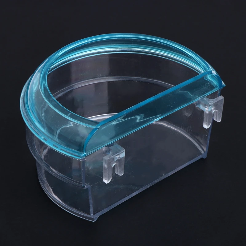 

2018 NEW Pet Bird Feeder Drinker Acrylic Transparent Semicircle Feeding Hanging Parrot Cage Food Waterer Bowl For