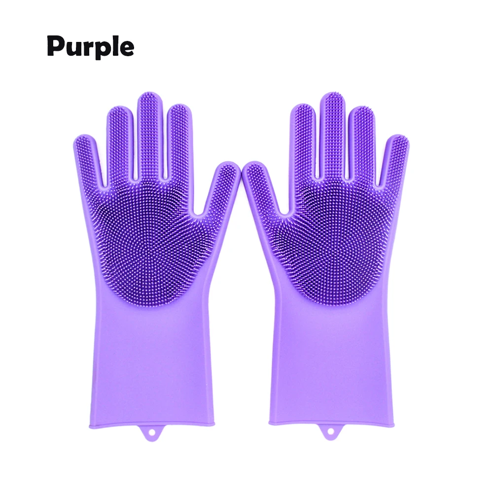 1/1 пара волшебных силиконовых перчаток для мытья посуды эффективные не повредить руки для мытья посуда уборки перчатки кухонные чистящие средства