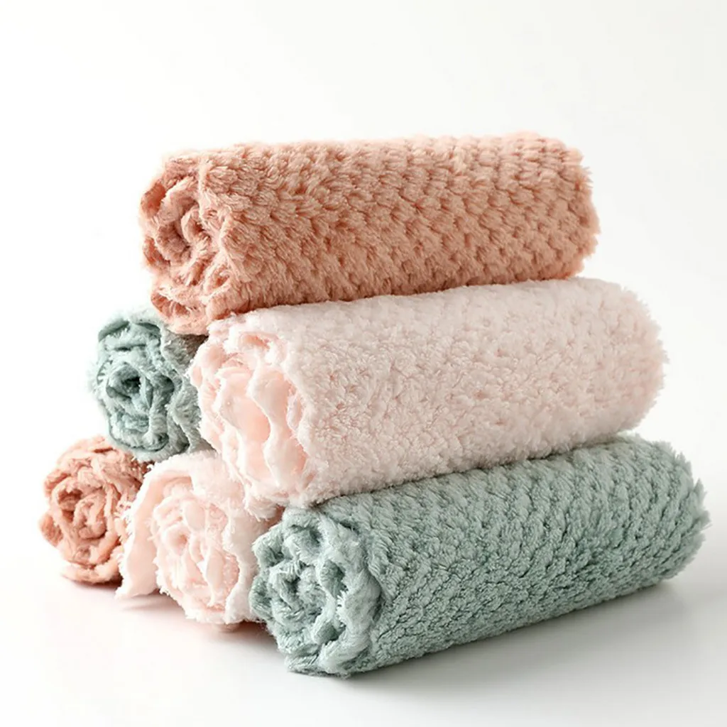 Новые антипригарные масляные коралловые бархатные подвесные полотенца для рук Кухонные Dishclout# NN01017