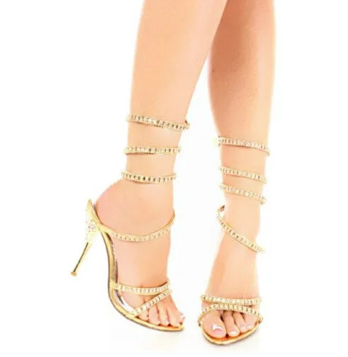 Gold Rhinestone Spiral Sandal Open Toe Pump Stiletto Heels Luxury Bride Heels Leatherette Material Gorgeous Gold Color Heels Sapatos Femininos Aliexpress Gold Rhinestone Spiral Sandal Open Toe Pump Stiletto Heels Luxury Bride Heels Leatherette Material Gorgeous Gold Color Heels Sapatos Femininos Aliexpress