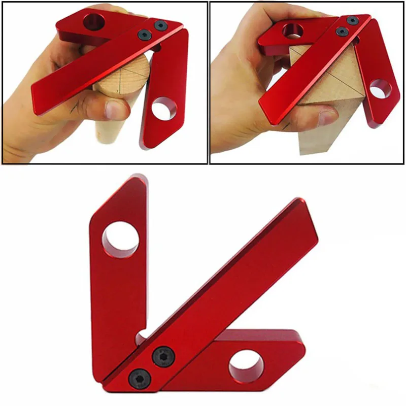 

Woodworking ruler center scribe Square center scribe 45 degrees 90 degree right angle Scribing Gauge Woodworking tool