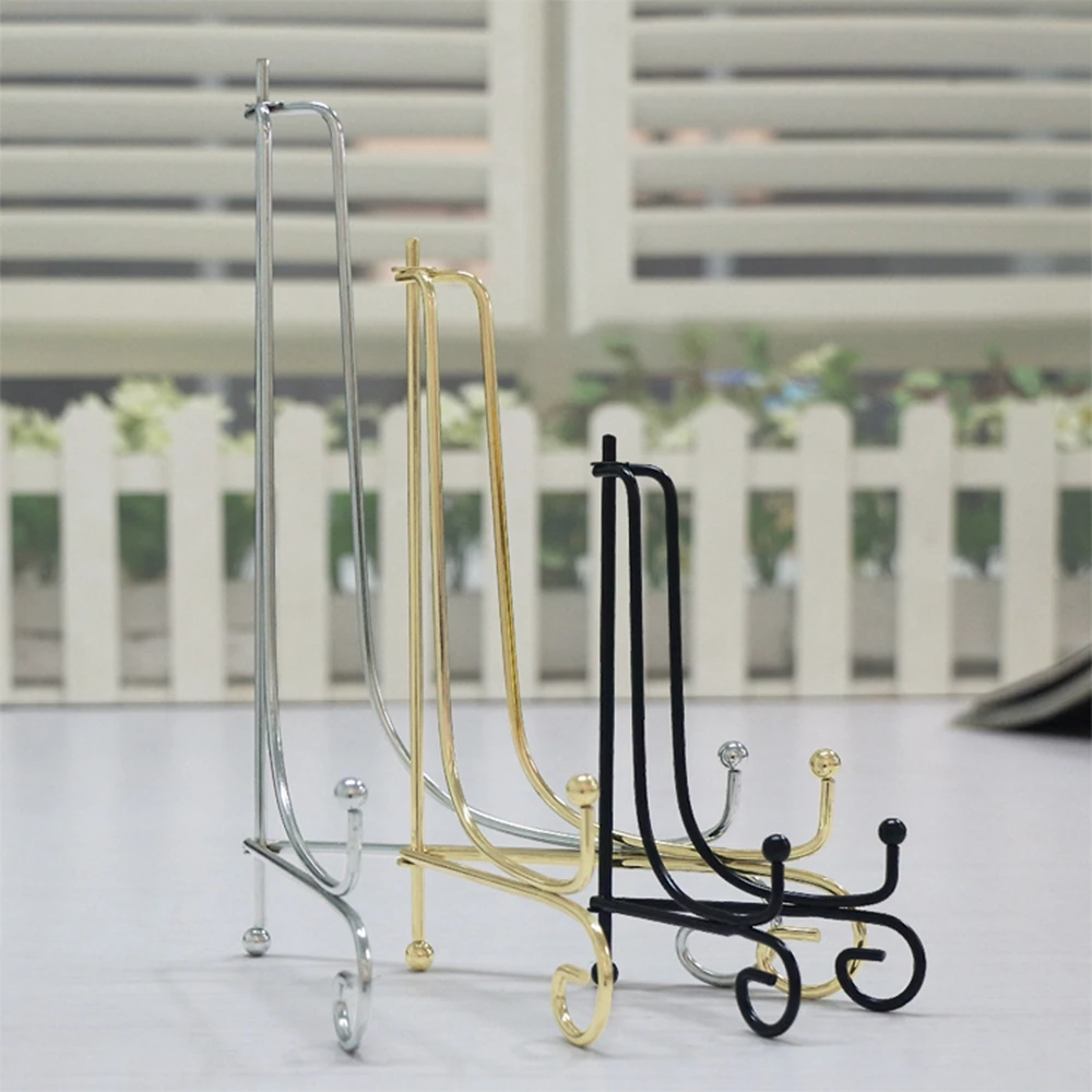 Iron Easel Display Stand Bowl Picture Plate Frame Firm Artwork ... Iron Easel Display Stand Bowl Picture Plate Frame Firm Artwork ...