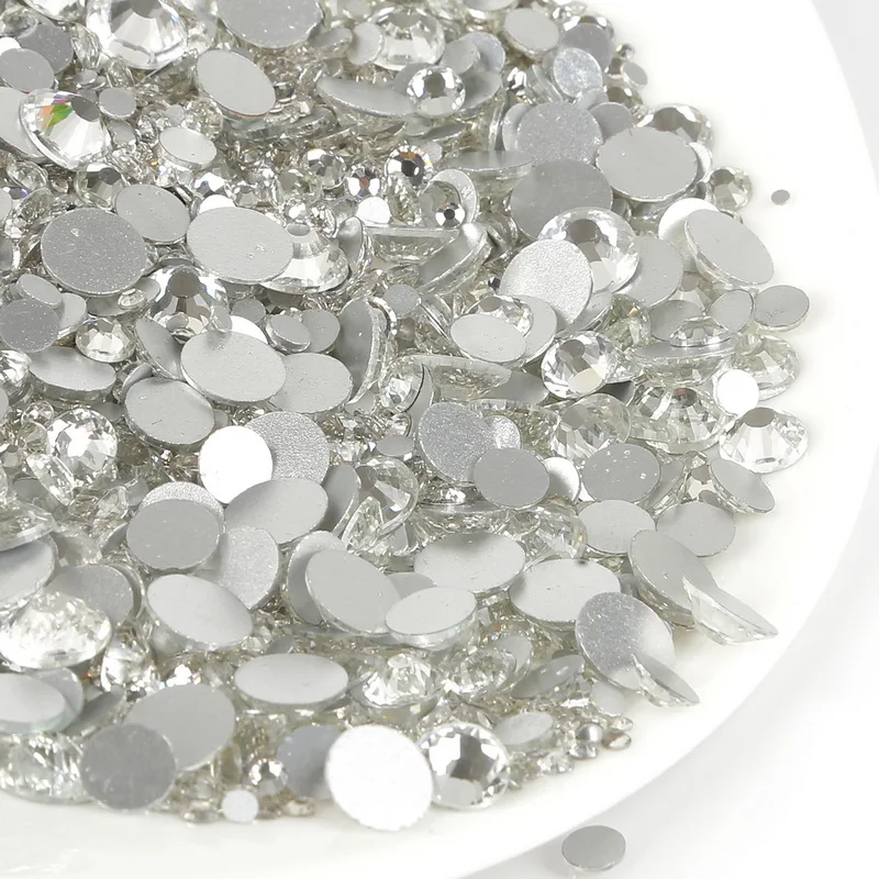 Rhinestone Ball Bead Round 25mm dia Medium White Clear Crystal Large Hole