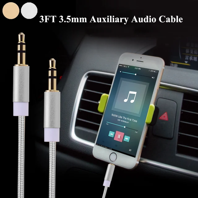 3.5mm Auxiliary Audio Cable (3ft /1m) for Samsung Galaxy S8 Plus S7 Edge S6 S5 S4 A3 A5 A7 2017