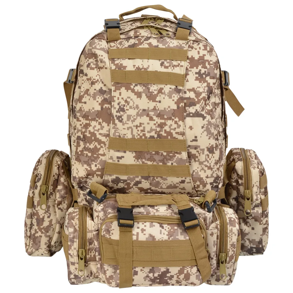 55L Men's camouflage Backpack Waterproof Travel Military Rucksacks Backpacks mountaineering