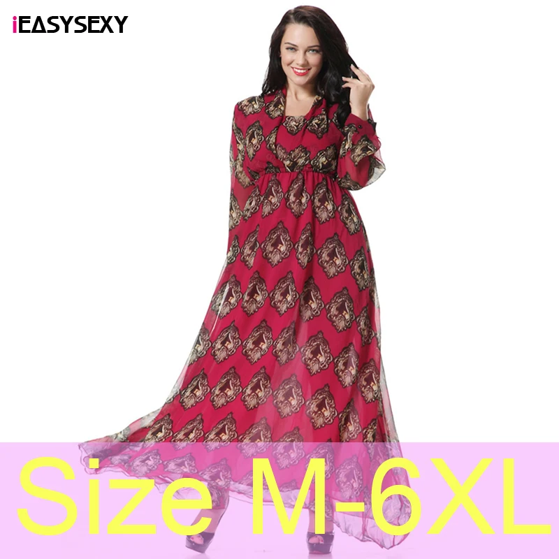 IEASYSEXY Чешские Шифон М-6XL Размер Осень Платье Ltalian Классический Романтический