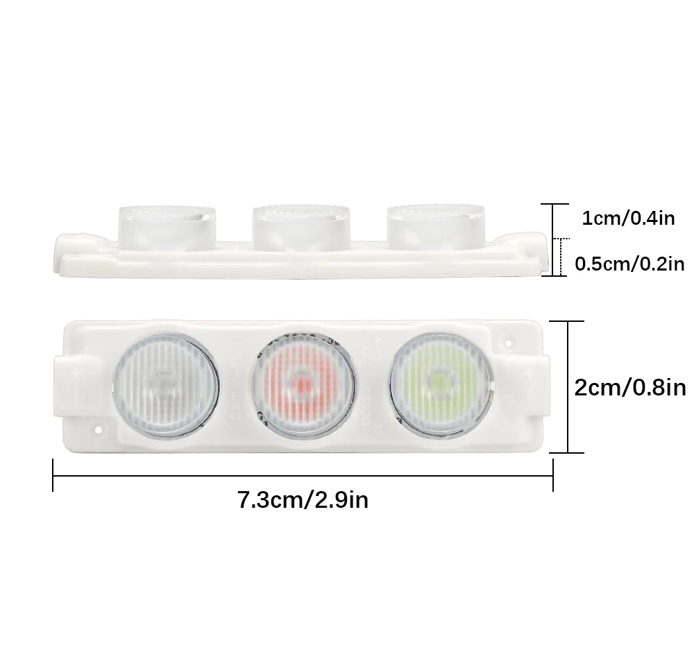 10 шт. светодиодный модуль 3 светодиодный s 3030 RGB/белый IP65 водонепроницаемый Инжекционный светодиодный светильник с линзами 12 В 12 в красный+ синий+ зеленый