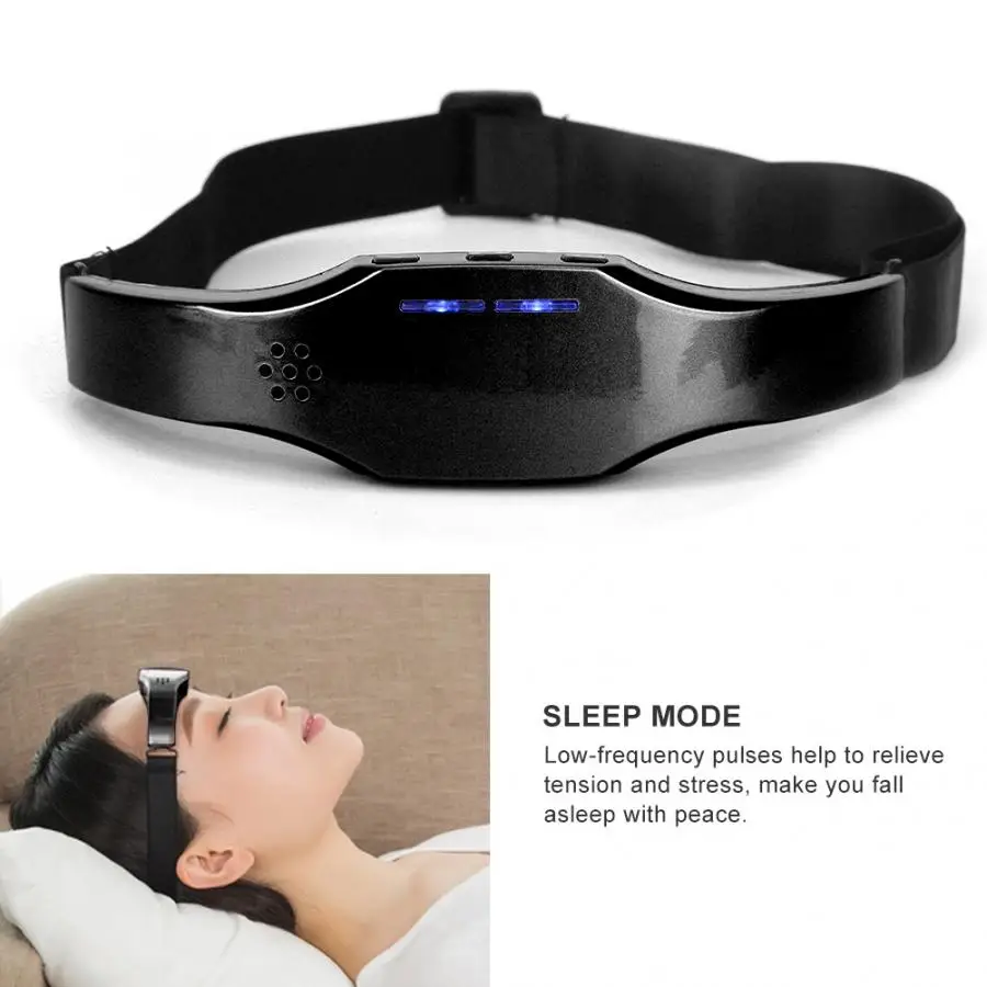Беспроводное умное устройство для массажа сна унисекс мигрэйн бессонница терапия головы давление расслабляющий массаж машина