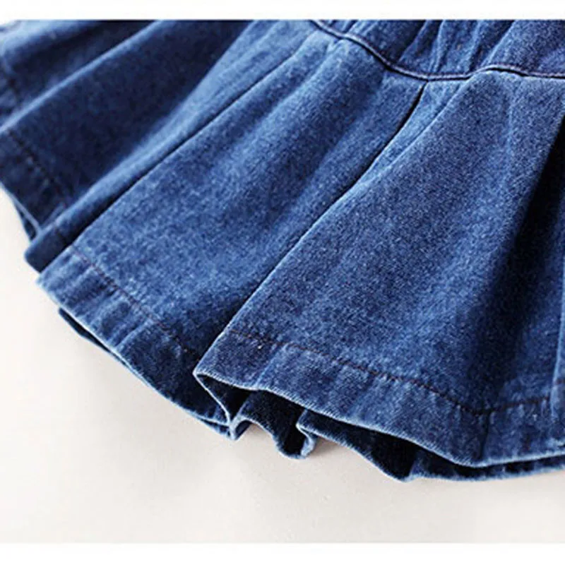 Fanfiluca/юбки для маленьких девочек; Однотонная юбка; Джинсовая Осенняя модная одежда для девочек; джинсовая юбка для девочек; одежда для детей