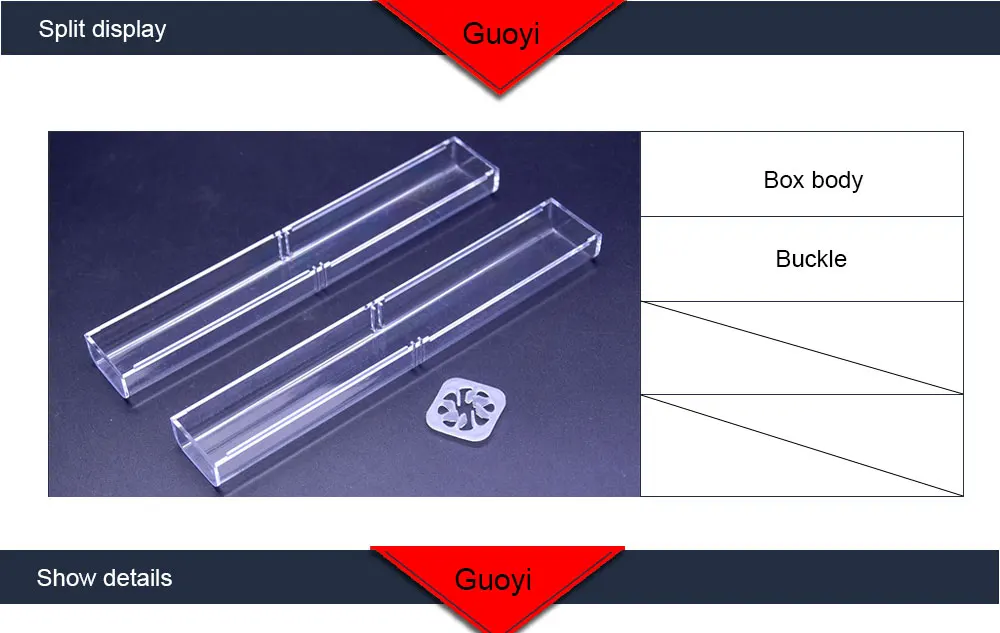 Guoyi D05 прозрачная акриловая коробка для ручек офисные школьные канцелярские принадлежности Подарочная коробка для ювелирных изделий и бизнес-пеналы для гостиничных комнат