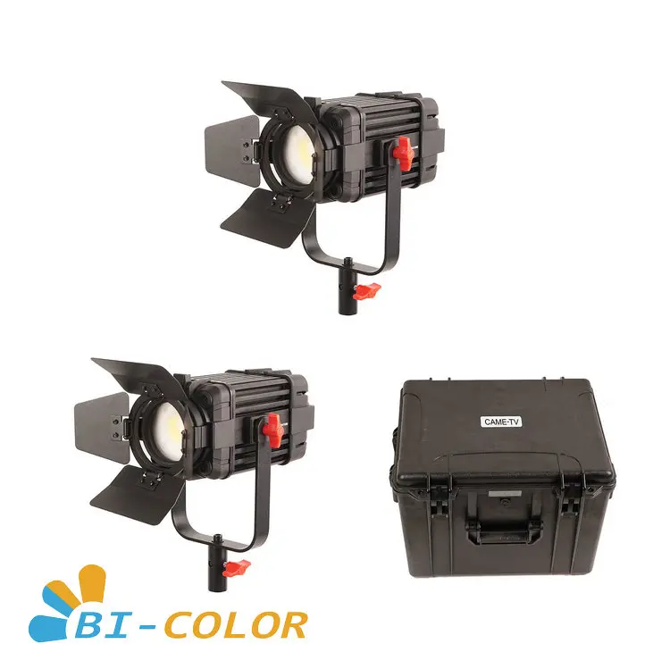 

2 Pcs CAME-TV Boltzen 60w Fresnel Fanless Focusable LED Bi-Color Kit
