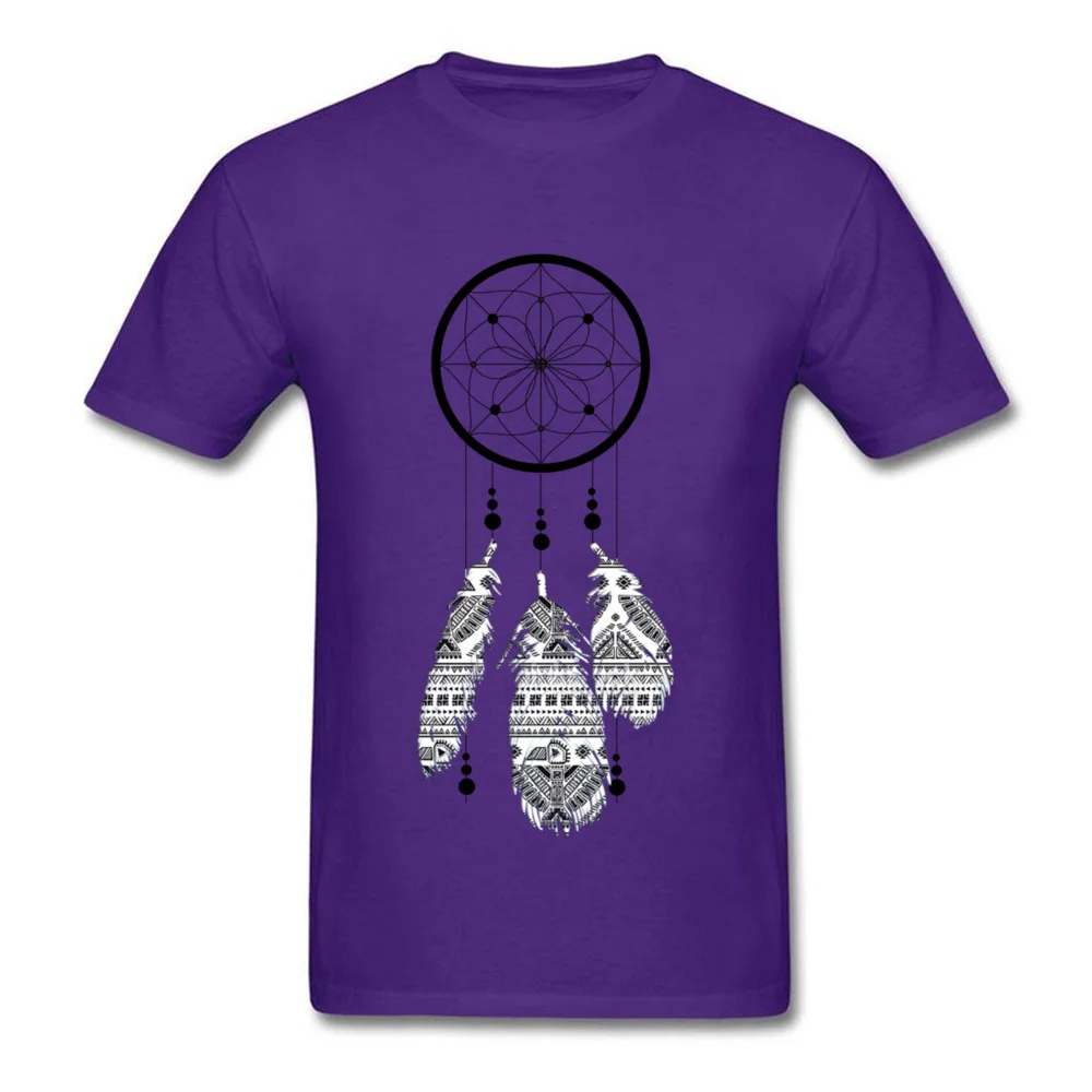 Dream Catcher Father Day 100% Cotton Fabric O Neck Tops Shirts Short Sleeve Leisure Clothing Shirt New Coming T Shirt Dream Catcher purple